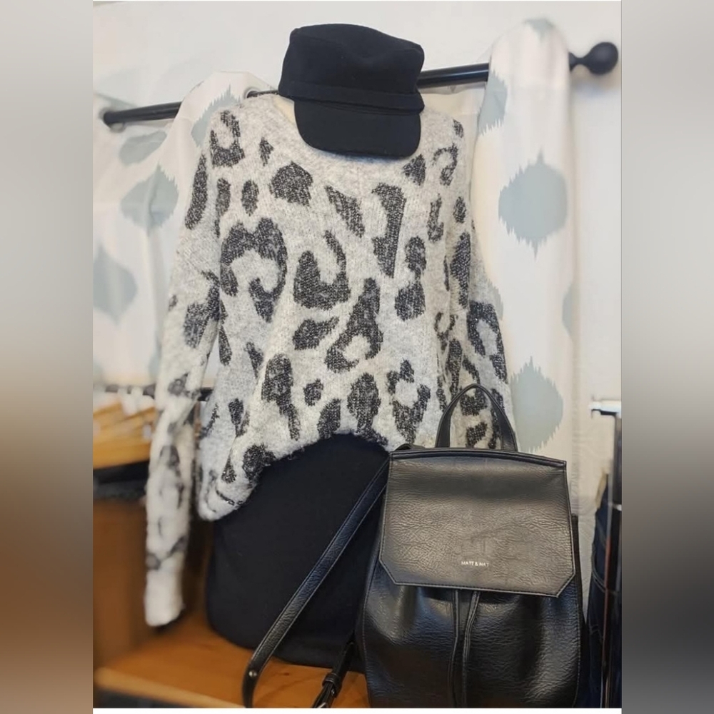 Pink Martini Grey Knit Sweater